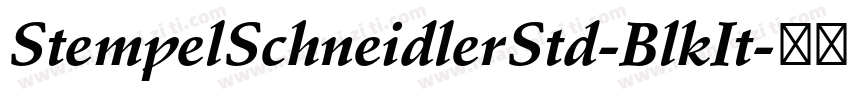 StempelSchneidlerStd-BlkIt字体转换