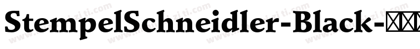 StempelSchneidler-Black字体转换