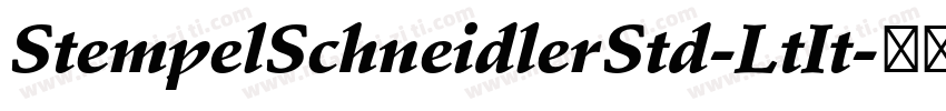 StempelSchneidlerStd-LtIt字体转换