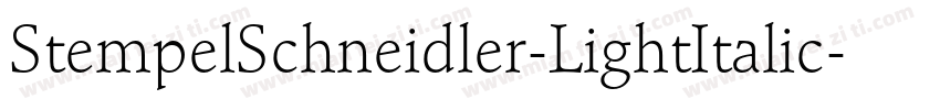 StempelSchneidler-LightItalic字体转换