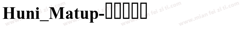Huni_Matup字体转换