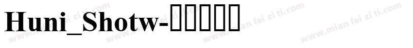 Huni_Shotw字体转换