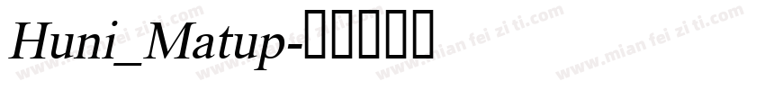 Huni_Matup字体转换