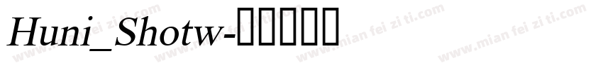 Huni_Shotw字体转换