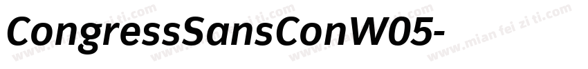 CongressSansConW05字体转换