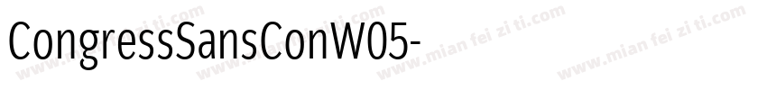 CongressSansConW05字体转换