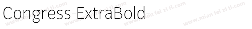Congress-ExtraBold字体转换