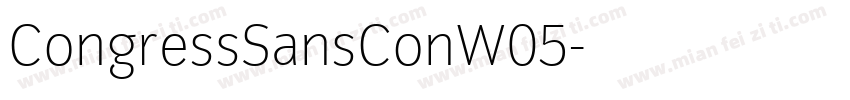 CongressSansConW05字体转换