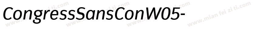 CongressSansConW05字体转换