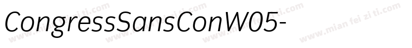 CongressSansConW05字体转换