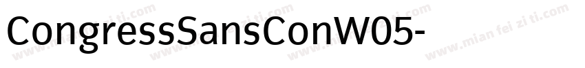 CongressSansConW05字体转换