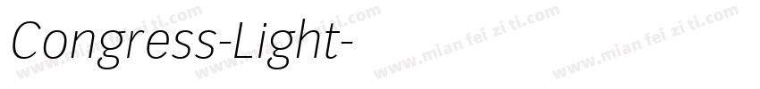 Congress-Light字体转换