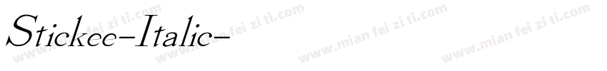 Stickee-Italic字体转换