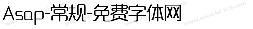 Asap-常规字体转换