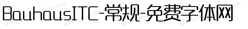 BauhausITC-常规字体转换