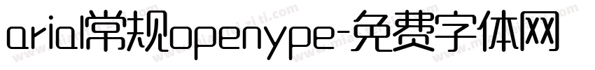 arial常规openype字体转换