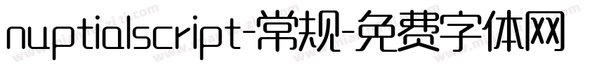 nuptialscript-常规字体转换