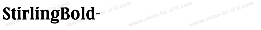 StirlingBold字体转换