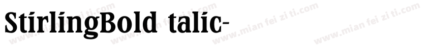 StirlingBoldItalic字体转换