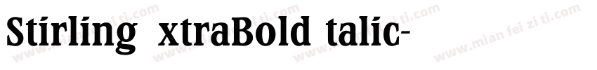 StirlingExtraBoldItalic字体转换