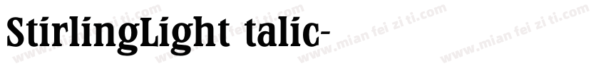 StirlingLightItalic字体转换