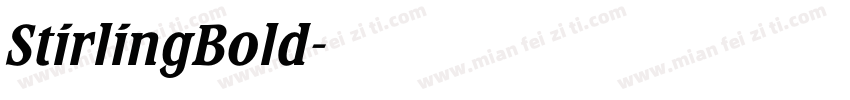 StirlingBold字体转换
