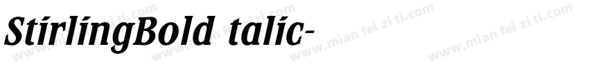 StirlingBoldItalic字体转换