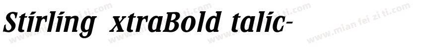 StirlingExtraBoldItalic字体转换