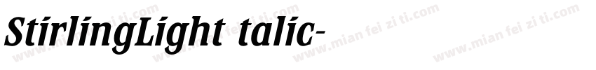 StirlingLightItalic字体转换