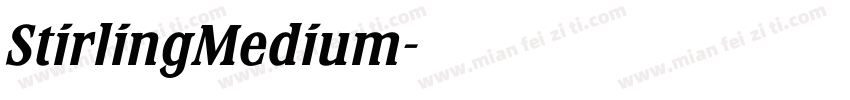 StirlingMedium字体转换