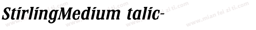 StirlingMediumItalic字体转换
