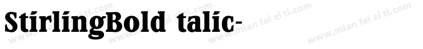 StirlingBoldItalic字体转换
