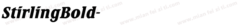 StirlingBold字体转换