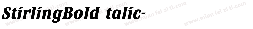 StirlingBoldItalic字体转换