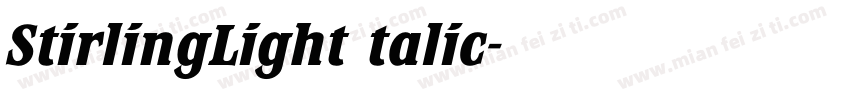 StirlingLightItalic字体转换
