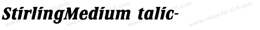 StirlingMediumItalic字体转换