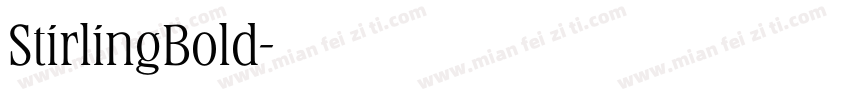 StirlingBold字体转换
