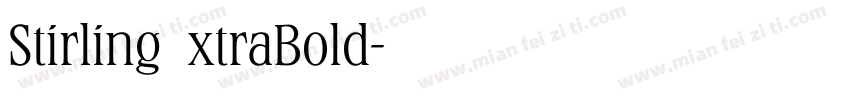StirlingExtraBold字体转换