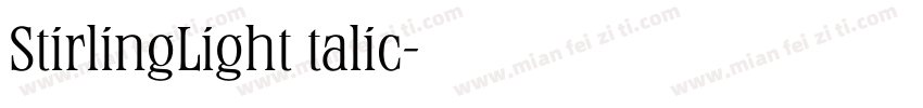 StirlingLightItalic字体转换