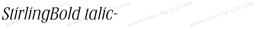 StirlingBoldItalic字体转换