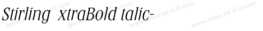 StirlingExtraBoldItalic字体转换