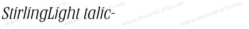 StirlingLightItalic字体转换