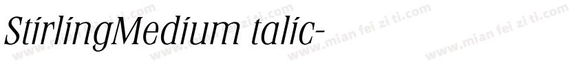 StirlingMediumItalic字体转换