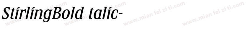 StirlingBoldItalic字体转换
