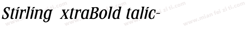 StirlingExtraBoldItalic字体转换