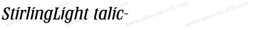 StirlingLightItalic字体转换
