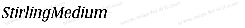 StirlingMedium字体转换