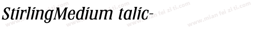StirlingMediumItalic字体转换