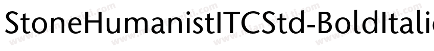 StoneHumanistITCStd-BoldItalic字体转换
