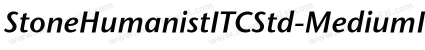 StoneHumanistITCStd-MediumIta字体转换